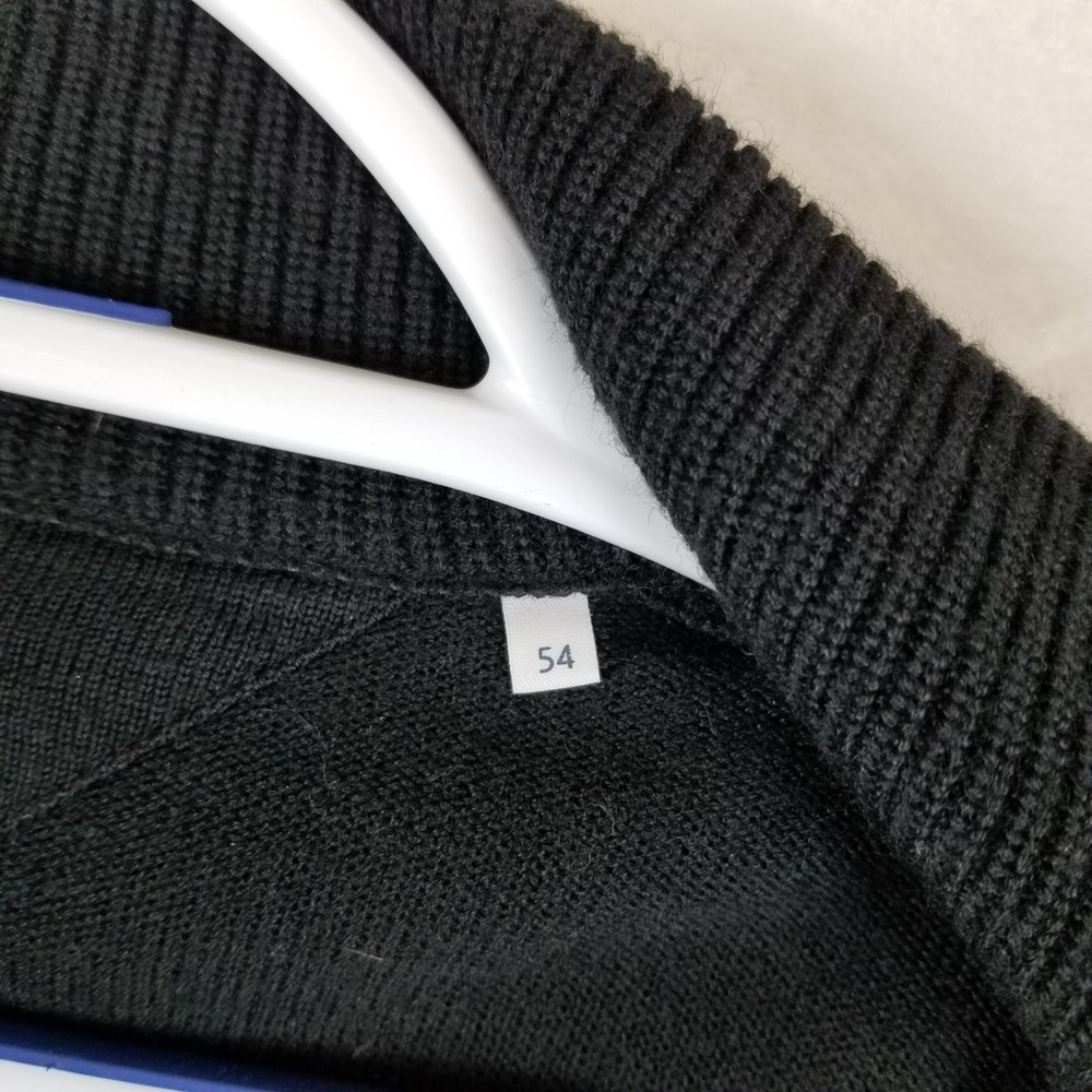 Brax Cardigan Sweater Mens 54 Black Style Jake Full Zip Mock Neck Knit Sportive - Picture 4 of 9